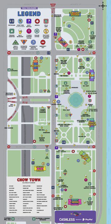 Mapa del Lollapalooza 2021.