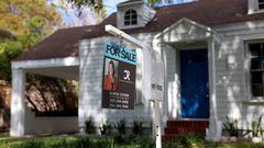 MIAMI, FLORIDA - FEBRUARY 22: A For Sale sign displayed in front of a home on February 22, 2023 in Miami, Florida. US home sales declined in January for the 12th consecutive month as high mortgage rates along with high prices kept people shopping for homes out of the market. It was the weakest home sales activity since 2010. (Photo by Joe Raedle/Getty Images)