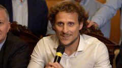 La emoción de Forlán tras ser anunciado como DT de Peñarol