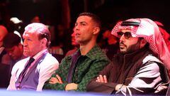 Cristiano Ronaldo and Conor McGregor met on the card headlined by Anthony Joshua, which also featured Bivol and Wilder.