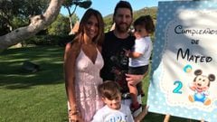 Messi y Antonella Roccuzzo celebran el cumplea&ntilde;os de Mateo