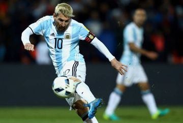 Lionel Messi in action for Argentina.