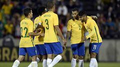 Daniel Alves y Coutinho, figuras de Brasil. 