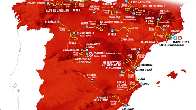 Vuelta a España 2023: etapas, recorrido y perfiles