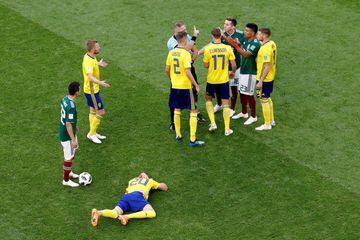 Las mejores imágenes del duelo entre México y Suecia