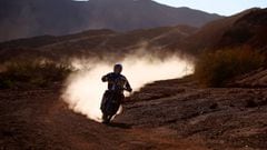UNSPECIFIED, ARGENTINA - JANUARY 04: Toby Price of Australia and Red Bull KTM Team rides a 450 Rally Replica bike in the Elite ASO during stage three of the 2017 Dakar Rally between San Miguel de Tucuman and San Salvador de Jujuy on January 4, 2017 at an unspecified location in Argentina. (Photo by Dan Istitene/Getty Images)