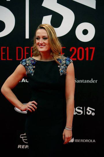 Swimmer Mireia Belmonte on the red carpet ahead of the awards ceremony.