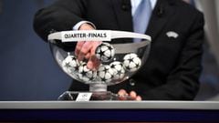 Bombo del sorteo de cuartos de final de la UEFA Champions League 2016-2017.