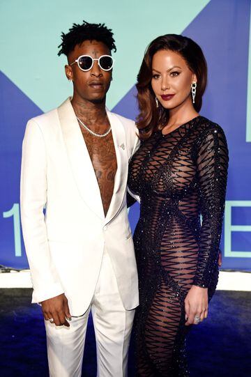 Savage y Amber Rose en los MTV Video Music Awards 2017. The Forum Inglewood, California
