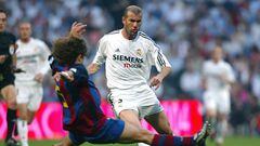 Zidane y Puyol, en un Clásico.