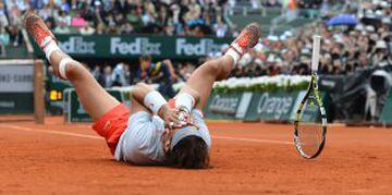 Rafa Nadal en Roland Garros de 2013, ganó a David Ferrer por 6-3, 6-2 y 6-3.