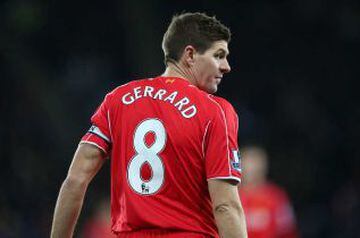 El veterano Steven Gerrard, de Liverpool, está octavo con 1,76% de ventas.