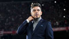 BUENOS AIRES, ARGENTINA - JULY 10: Marcelo Gallardo coach of River Plate looks on before a match between River Platen and Godoy Cruz as part of Liga Profesional 2022  at Estadio Monumental Antonio Vespucio Liberti on July 10, 2022 in Buenos Aires, Argentina. (Photo by Marcelo Endelli/Getty Images)