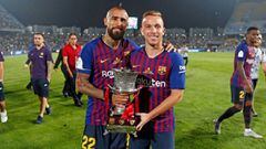 La alegría de Arturo Vidal tras el festejo: "¡Una Copa más!"