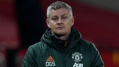 Manchester United&#039;s Norwegian manager Ole Gunnar Solskjaer watches from the touchline during the English Premier League football match between Manchester United and Sheffield United at Old Trafford in Manchester, north west England, on January 27, 20