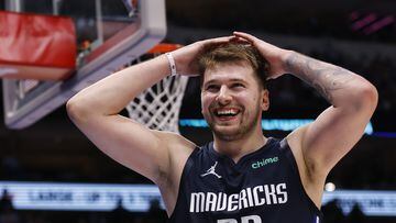 Luka Doncic of the Dallas Mavericks in the fourth quarter of Game Six of the 2022 NBA Playoffs Western Conference Semifinals at American Airlines Center on May 12, 2022 in Dallas, Texas.