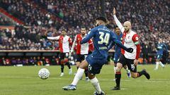 Saibari marca el 0-1 al Feyenoord.