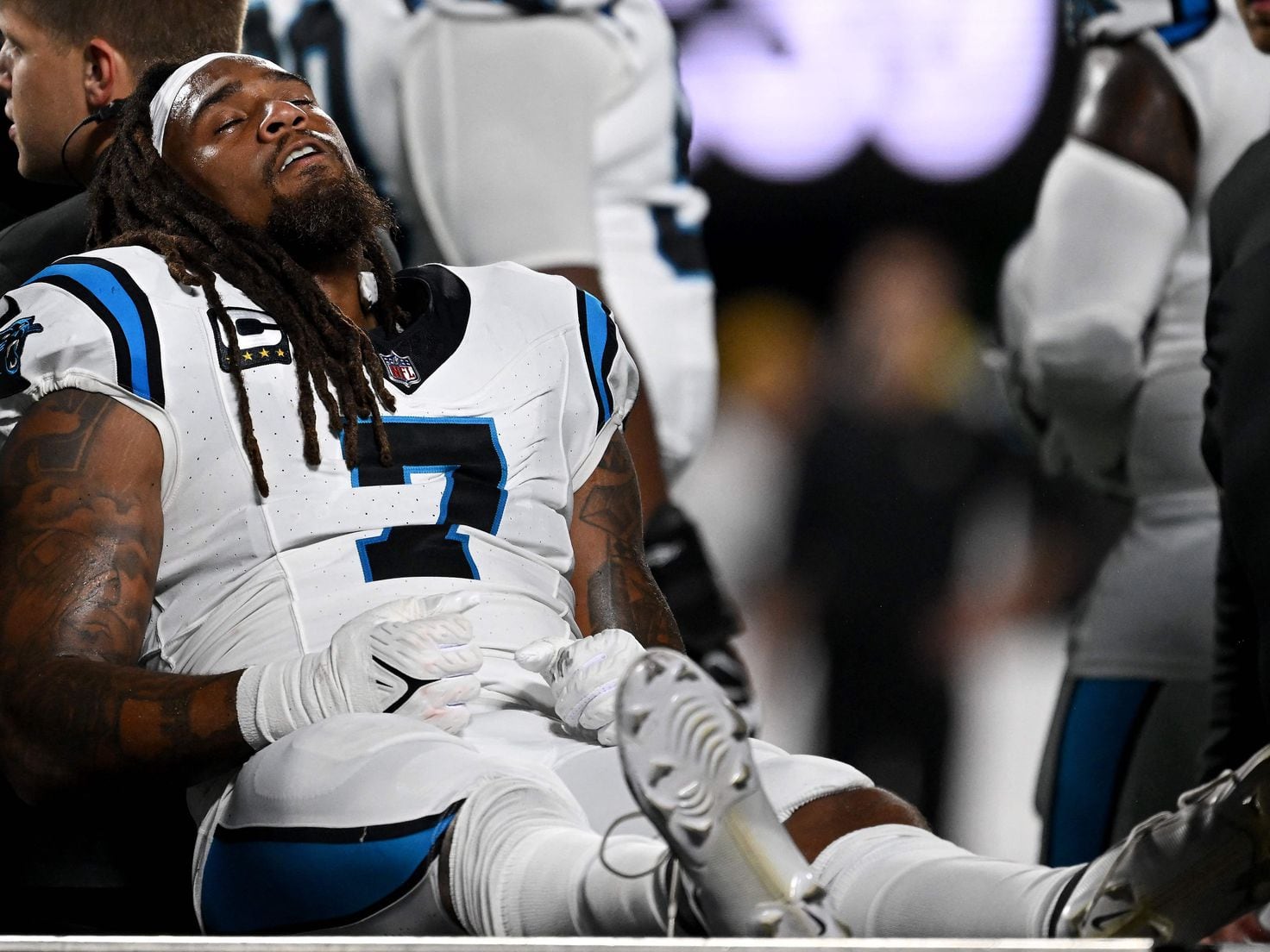 Shaq Thompson injury update: Panthers LB had surgery for broken leg, season  likely over, Frank Reich says 