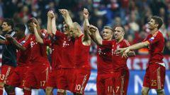 Los jugadores del Bayern celebran su gran triunfo.