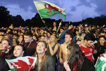 Wales fans during Euro 2016.