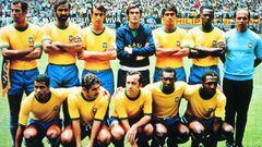 La Selecci&oacute;n de Brasil durante el Mundial de 1970, en el que se proclam&oacute; campeona.