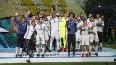 Real Madrid celebrate winning the Club World Cup in 2016.