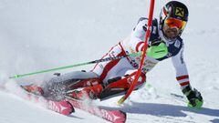Marcel Hirscher, durante la prueba de slalom de la combinada de los Campeonatos del Mundo de Esqu&iacute; en Saint Moritz.