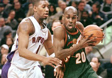 Nicknamed ‘the Glove’ because of his talent for stealing possession, Payton was an exceptional point guard who beat the Seattle SuperSonics’ record for points, assists and steals before moving to the Lakers in search of a championship ring that eluded him. He then joined the Miami Heat in 2006.