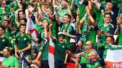 Northern Ireland fans sing "We're not stupid, we voted in.."