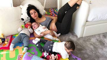 Georgina Rodr&iacute;guez muestra la realidad de ser madre en Instagram.