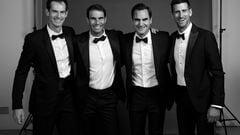 Andy Murray, Rafael Nadal, Roger Federer y Novak Djokovic.