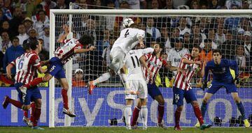 Ramos heads Real's last-gasp leveller as Los Blancos beat Atlético to win the 2014 Champions League.