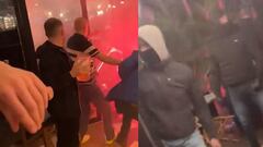 La lamentable escena del ataque de los ultras del PSG a aficionados del Newcastle