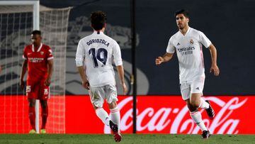 Asensio marc&oacute; el 1-1 en el Real Madrid-Sevilla. 