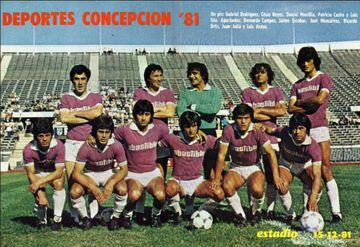 Deportes Concepción bajó en 1981 a Primera B. Ese fue el primero de cuatro descensos que registra en su historia el cuadro lila: 1993, 2002 y 2008.