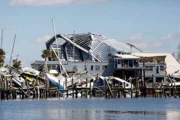 Los daños que provocó el huracán Ian en Fort Myers Beach, Florida