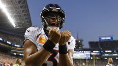 SEATTLE, WASHINGTON - SEPTEMBER 12: Russell Wilson #3 of the Denver Broncos reacts during the fourth quarter against the Seattle Seahawks at Lumen Field on September 12, 2022 in Seattle, Washington.   Steph Chambers/Getty Images/AFP