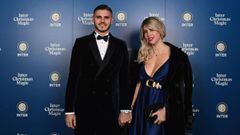El jugador del Inter de Mil&aacute;n, Mauro Icardi, junto a su mujer y agente, Wanda Nara.
