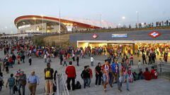 Ambiente de seguidores en el Wanda Metropolitano.