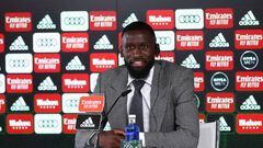 VALDEBEBAS, SPAIN - JUNE 20: Antonio Rudiger attends during his first press conference as player of Real Madrid at Ciudad Deportiva Real Madrid on June 20, 2022, in Valdebebas, Madrid Spain. (Photo By Oscar J. Barroso/Europa Press via Getty Images)