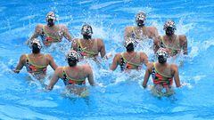 Imagen de las nadadoras mexicanas en la final por equipos, estilo libre, en los Juegos Centroamericanos y del Caribe San Salvador 2023.