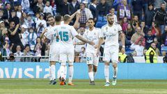 El Real Madrid celebra un gol frente al Legan&eacute;s.