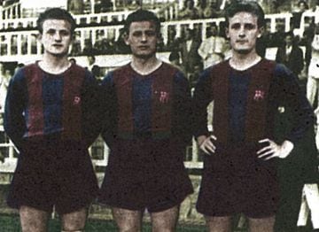 Acabada la guerra civil, un joven Julio Gonzalvo comenzó a hacer sus pinitos en el Espanyol, club con el que consiguió la Copa de 1940. Poco después sus hermanos menores, José y Mariano, empezaron a destacar en el Sabadell y el Zaragoza, respectivamente. 