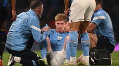 The Manchester City creator suffered an injury in the first half of the UEFA Champions League final. Here is the latest information.