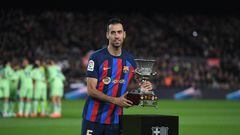 Busquets, with the Spanish Super Cup.