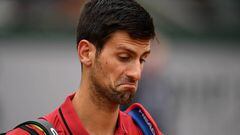  Novak Djokovic of Serbia reacts during the Men&#039;s Singles quarter final match against Tomas Berdych