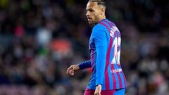 BARCELONA, SPAIN - MARCH 13: Martin Braithwaite of FC Barcelona looks on during the LaLiga Santander match between FC Barcelona and CA Osasuna at Camp Nou on March 13, 2022 in Barcelona, Spain. (Photo by Alex Caparros/Getty Images)
PUBLICADA 17/05/22 NA MA16 1COL