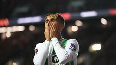 Soccer Football - Europa League - Group C - Rangers v Real Betis - Ibrox, Glasgow, Scotland, Britain - September 21, 2023  Real Betis' Rodri reacts REUTERS/Russell Cheyne