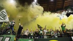 Sep 25, 2019; Portland, OR, USA; Portland Timbers fans celebrate after a goal during the second half against the New England Revolution at Providence Park. The game ended tied 2-2. Mandatory Credit: Troy Wayrynen-USA TODAY Sports