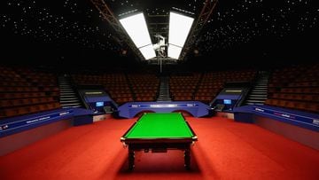 A table at The Crucible in Sheffield.